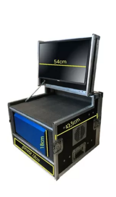 Case Rack Estojo Para Monitor 24 + Cpu + Gaveta 18cm MLZ