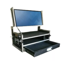 Case Rack Para Monitor Até 53cm + 2u + Gaveta MLZ