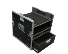 Case Rack Para Mesa De Som + 3u + 2 Bases Microfones E Gaveta MLZ
