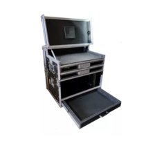 Case Rack Para Monitor 59cm + Ui24 + 1u + 4 Bases + Gaveta MLZ