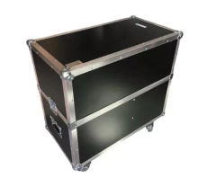 Flight Case Duplo Para Qsc Cp12 Com Rodas MLZ