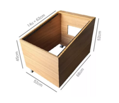 Rack Para Estúdio 14u Padrao Madeirado Com Rodas MLZF - comprar online