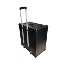 Rack 8u Com Amortecimento, Alça Telescopica E Rodas Black MLZ - comprar online