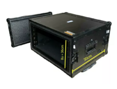 Rack 8u Com Amortecimento, Alça Telescopica E Rodas Black MLZ na internet