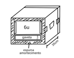Case Rack 6u + Gaveta Com Sistema Amortecimento MLZ - comprar online