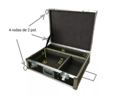 Flight Case Para Roland Spd-sx + Tripe 56cm Com Rodas MLZ