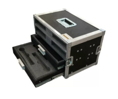 Case Rack Para 4 Bases Senheiser Shure + 2 Gavetas MLZ