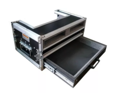 Flight Case Rack Para 2 Bases De Microfone + 1u + Gaveta MLZF