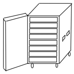 Road Case Gaveteiro 20u - 8 Gavetas Com Rodas MLZ - comprar online
