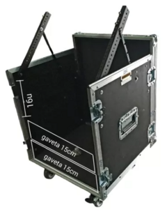 Rack 16u + 2 Gavetas E Mesa De Som Com Inclinaçao Ajustavel MLZ - comprar online