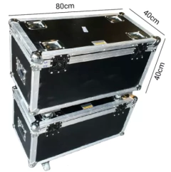 2 Cases Bau 95x50x40 Cm Com Rodas E Suporte Empilhamento MLZF - comprar online
