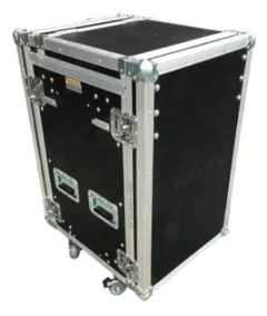 Case Rack 12u + 2 Gavetas Com Tampa Para Monitor E Rodas MLZ