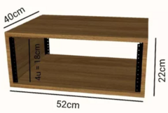 Rack De Estúdio 4u Padrão Madeirado MLZ - comprar online