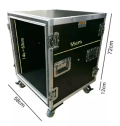 Case Rack 14u Com Amortecimento E Rodas MLZ