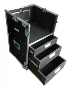 Case Rack 3 Gavetas + 6u Com Rodas MLZ