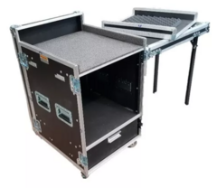 Road Case Rack P/ Mesa + 10u + Gaveta Altura Total 100cm MLZ