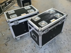 2 Cases Duplos Para Moving Caleidoscopio 4 X 25w Com Rodas MLZF na internet