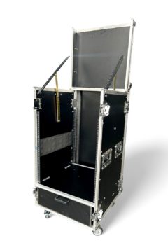 Case rack 12u + mesa + gaveta 15cm ajustavel - comprar online