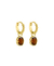 TINY HOOPS CINDY BROWN ORO - comprar online