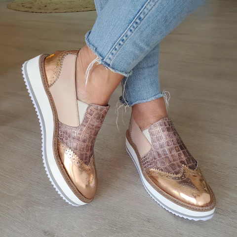 Mocasines Queens Cobre - comprar online