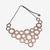 Collar de cuero círculos cobre - tienda online