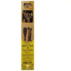 Incenso Orgânico Massala Yatra Sálvia + Palo Santo-Cx 12 um.15g. - comprar online