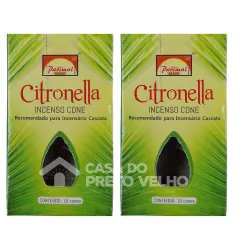 Incenso Cone Cascata Citronela Parimal - 2 Unidades