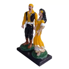 Escultura Imagem Casal Ciganos Resina AM 15 Cm - comprar online