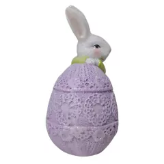 Enfeite Coelha Decorativo 13 cm Páscoa - CASA DO PRETO VELHO COMERCIO DE PRODUTOS NATURAIS LTDA