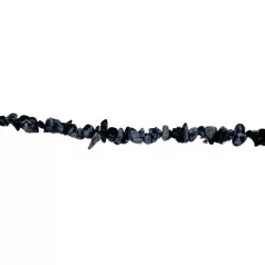 Colar Fio Cascalho Pedra Obsidiana Floco de Neve - Proteção - CASA DO PRETO VELHO COMERCIO DE PRODUTOS NATURAIS LTDA
