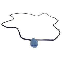 Cordão Hippie Colar Signos Aquário De Pedra Quartzo Azul - loja online