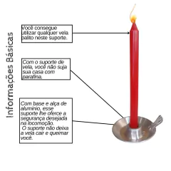 Suporte de Velas Palito - Alumínio - comprar online