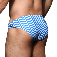 Sunga Andrew Christian Waves 7909 celeste - comprar online