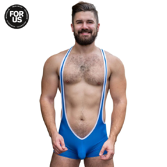 Body Singlet Gruff Pup Reveal Blue (full ass)