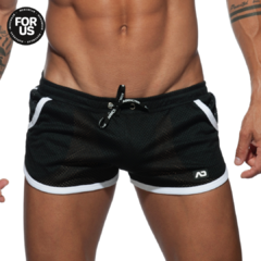 Short Addicted Mesh Basic Rocky AD647 Negro con bolsillo delantero