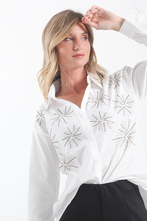 Camisa Poplin Con HotFix VTK70007 - comprar online