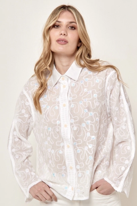 Camisa Bordada VT8001