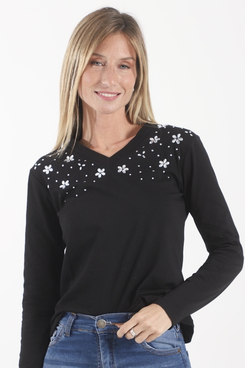 Remera Piedras Manga Larga DARLYN VT70055