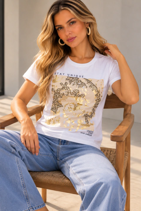 Remera Bordada STAY - 5268 - Vintage