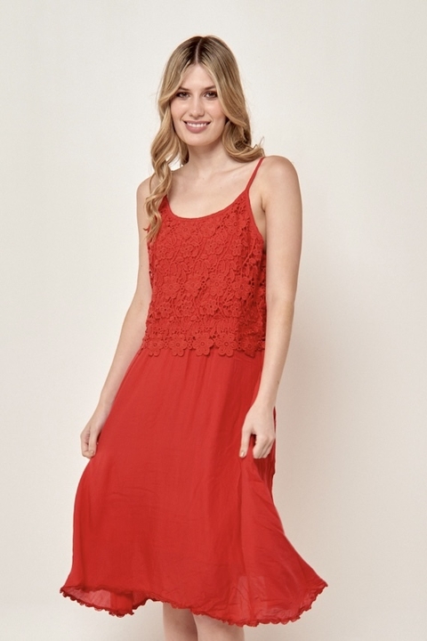 Vestido Con Broderie En Busto VTK14 - comprar online