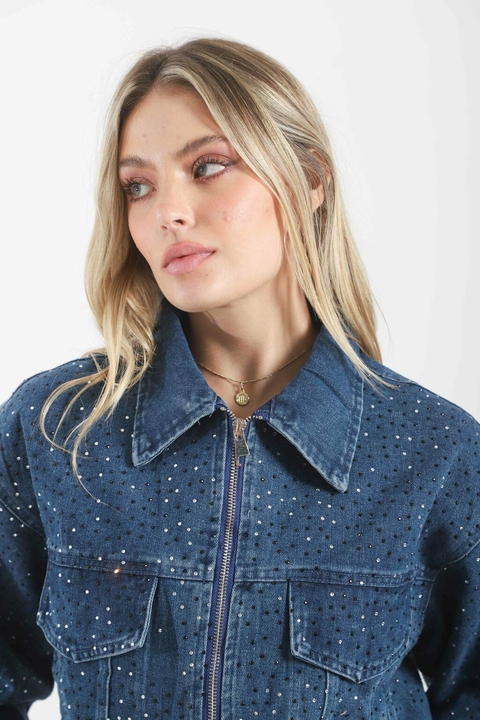 Campera Jean Con Stras VT70014
