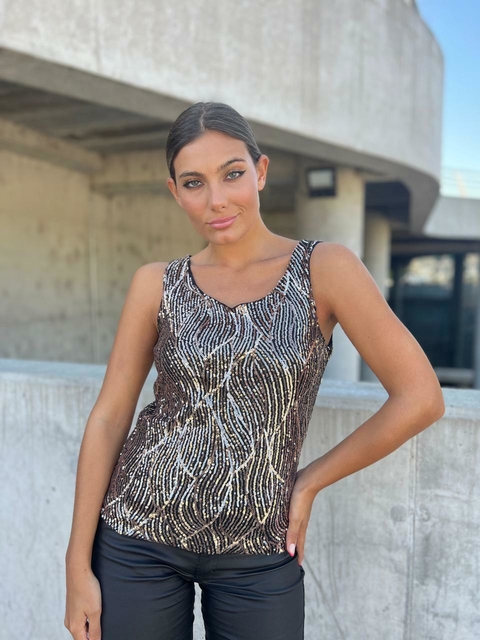 Musculosa Lentejuelas MOLY vt069