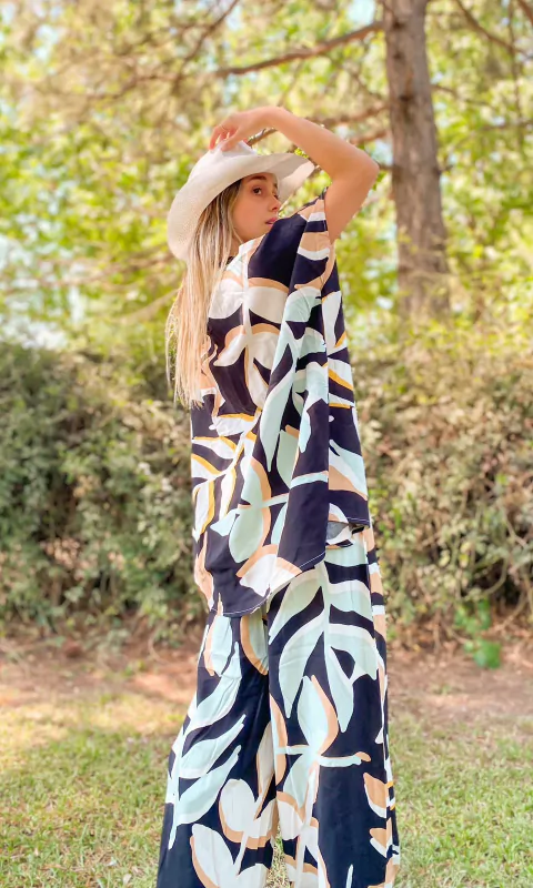 Kimono Poplin ROSINCLAIRE TROPICAL - comprar online