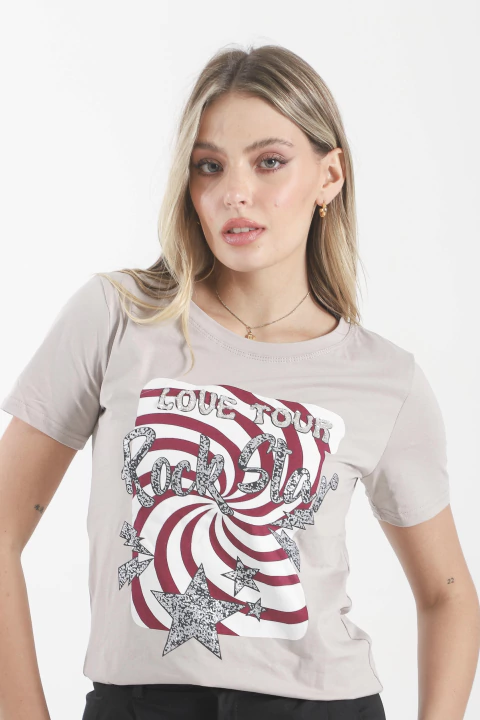 Remera LOVE TOUR ROCK STAR VT15804