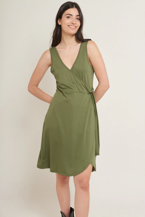 Vestido Creppe Cruzado ZOE