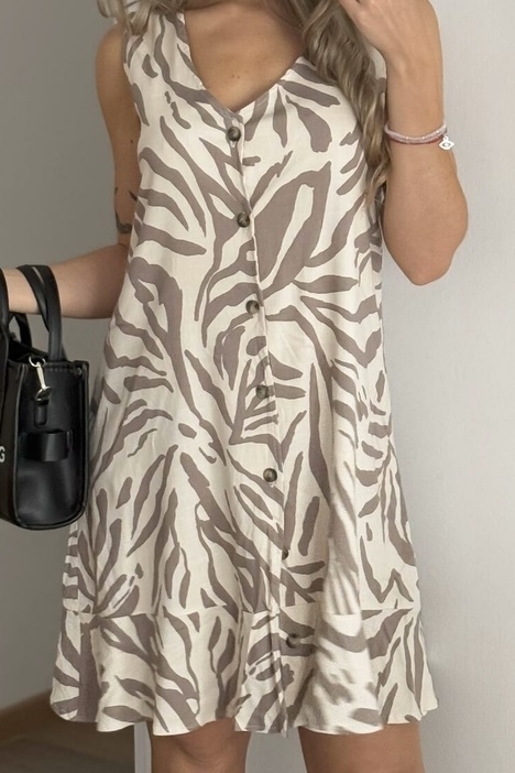 Vestido Abotonado Lino KANSAS ESTAMPAS VARIAS