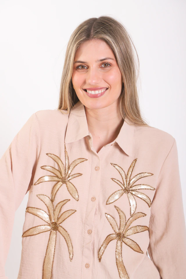 Camisa Bordada PALMERAS - 70252 — imagen 4