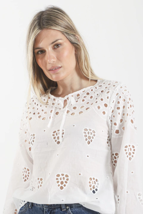 Camisola Broderie Tira VTK 70092 - comprar online