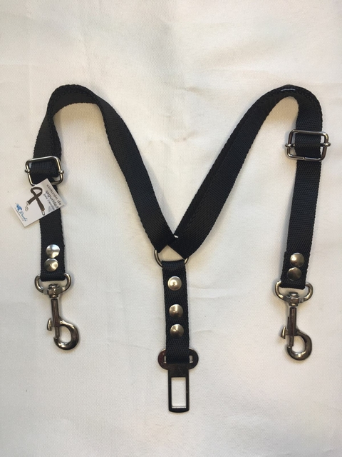 Cinturón de seguridad doble para perros - viajes en auto
