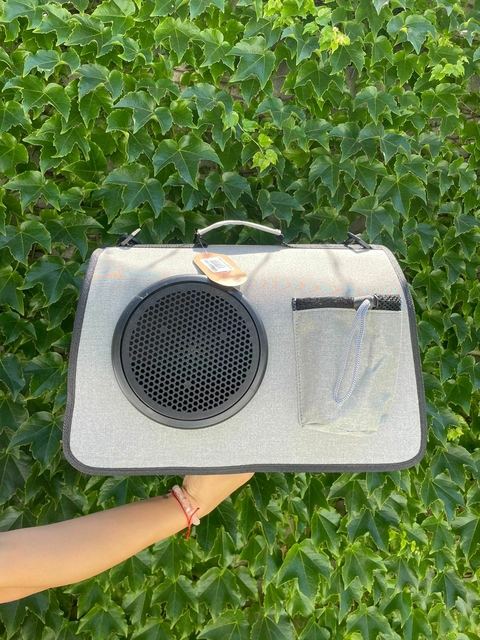 Bolso transportador para gatos con visor y bolsillo